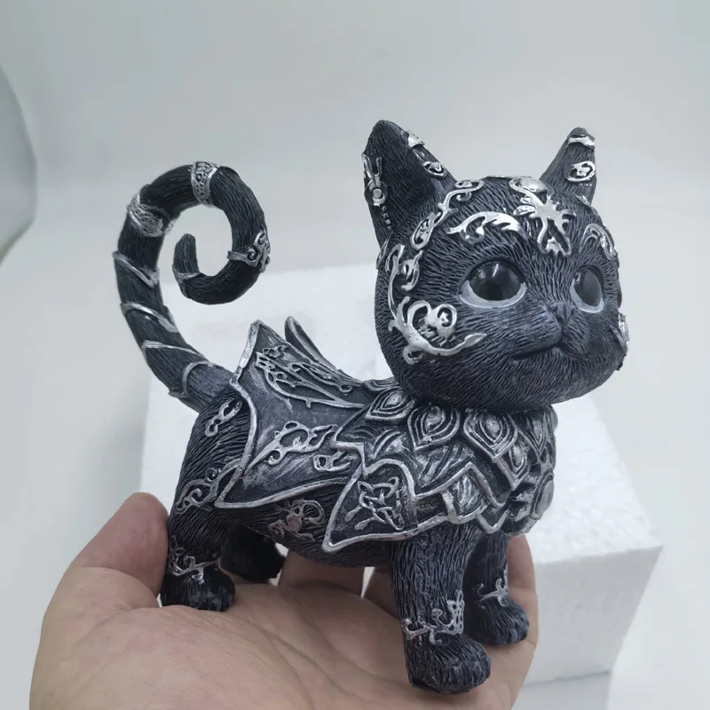 

Halloween Black Cat Statue Craft Gothic Ornament Suitable For Party Scene Home Living Room Bedroom Office Desktop Decoration