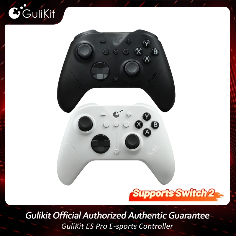 GuliKit ES Pro E-Sports Bluetooth Controller TMR Joysticks Wake-Up For Switch 2 Windows Android iOS MacOS PC Steam