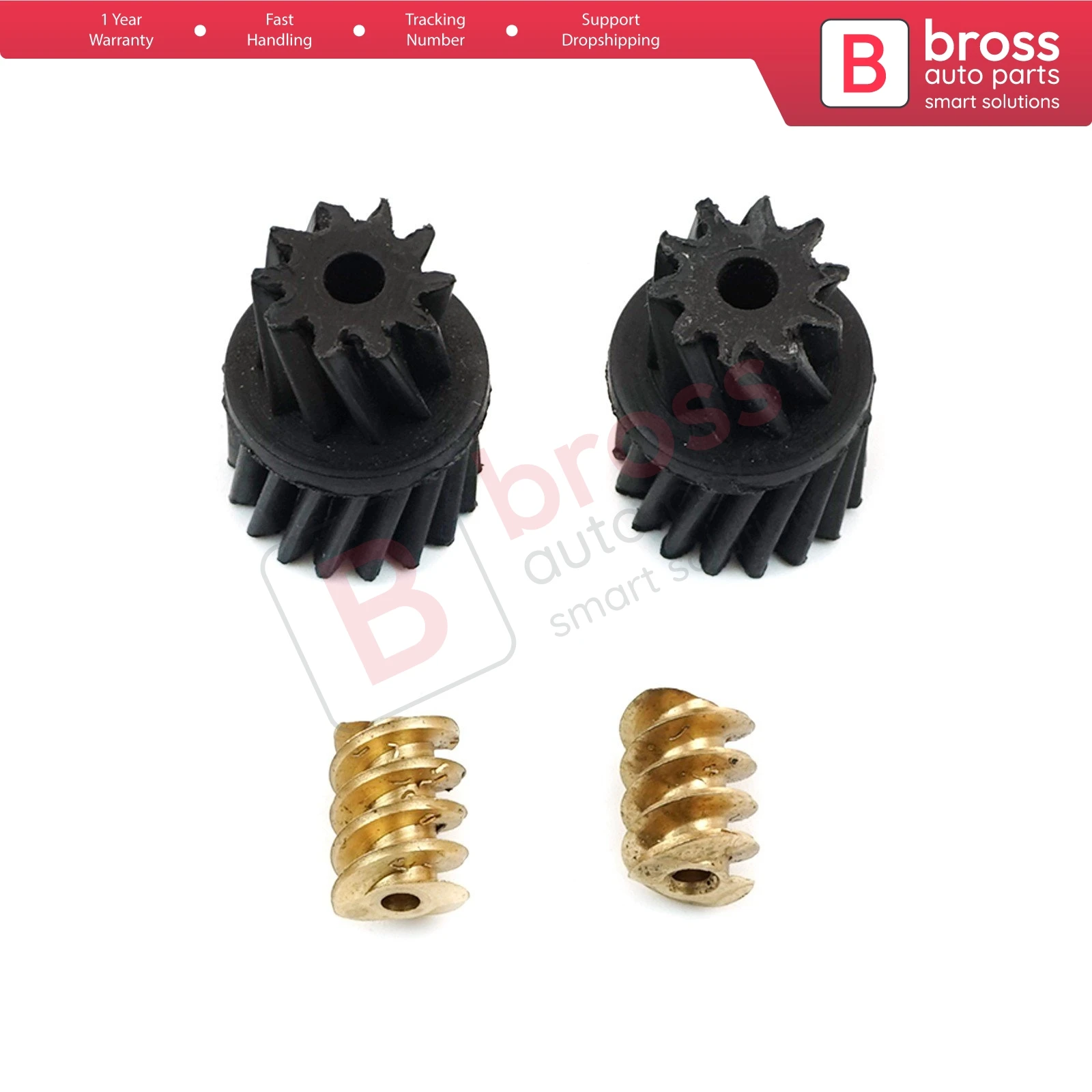 Bross Auto Parts BDP644-1 2 Sets Door Lock Actuator Latch Cog Repair Gears 2037200135 for Mercedes W203 W211 CLK W209 a209