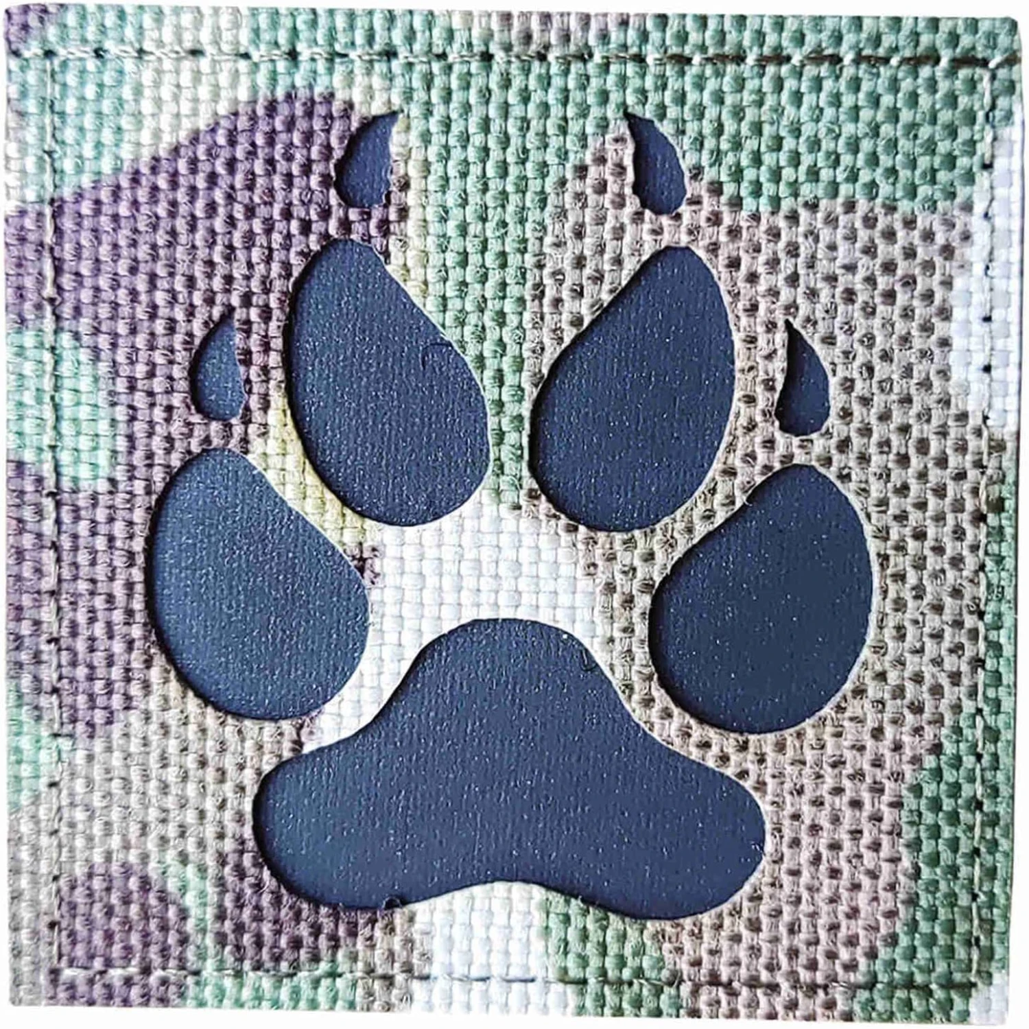 Golden Reflective Infrared Premium High-Quality Service Dog Paw Emblem Patches - Top-Quality Durable 5cm x 5cm Materials for K9