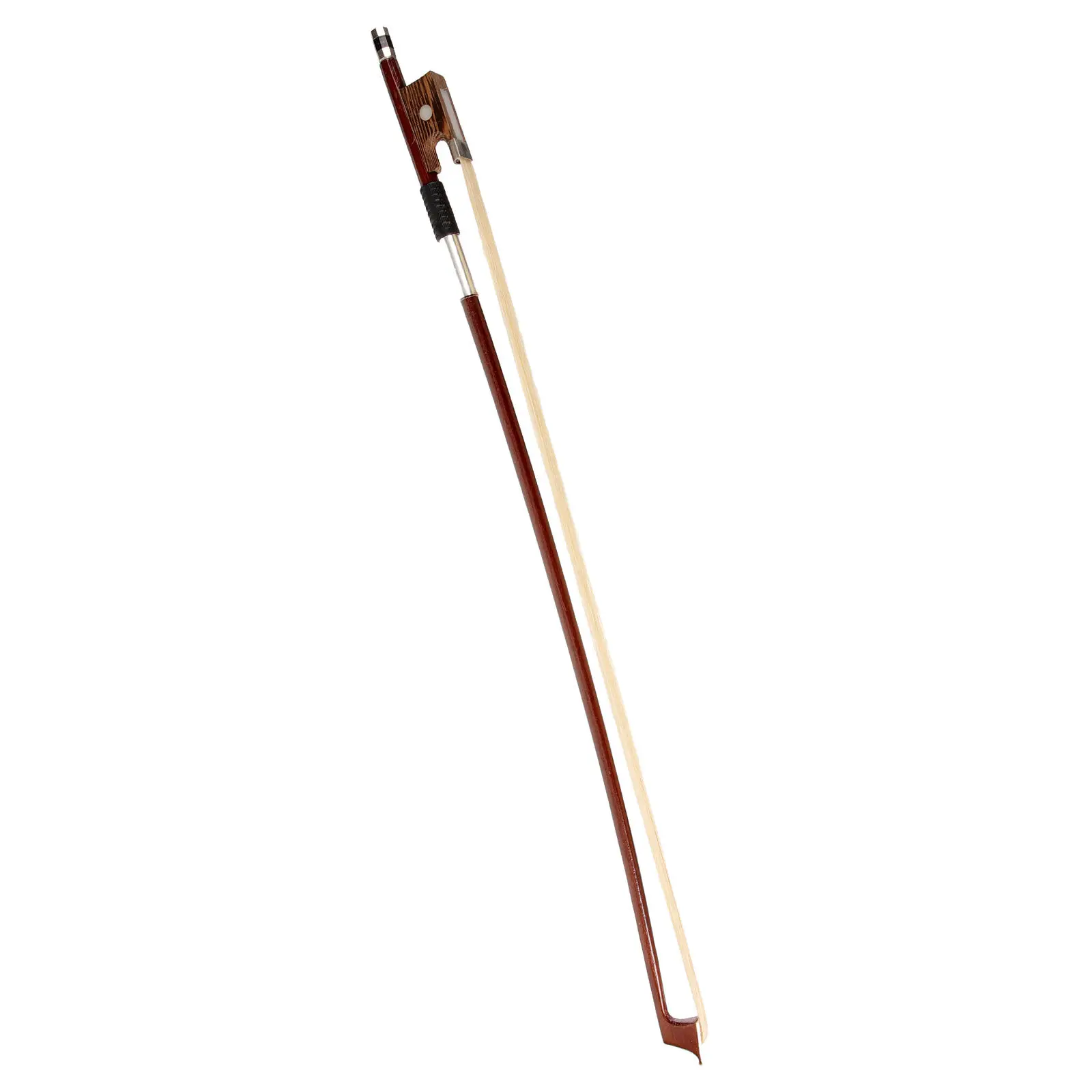 1 8 Violin Bow Practice Bow Ebony Wood Hair Violin Accessory Replacement Part for Student Beginner