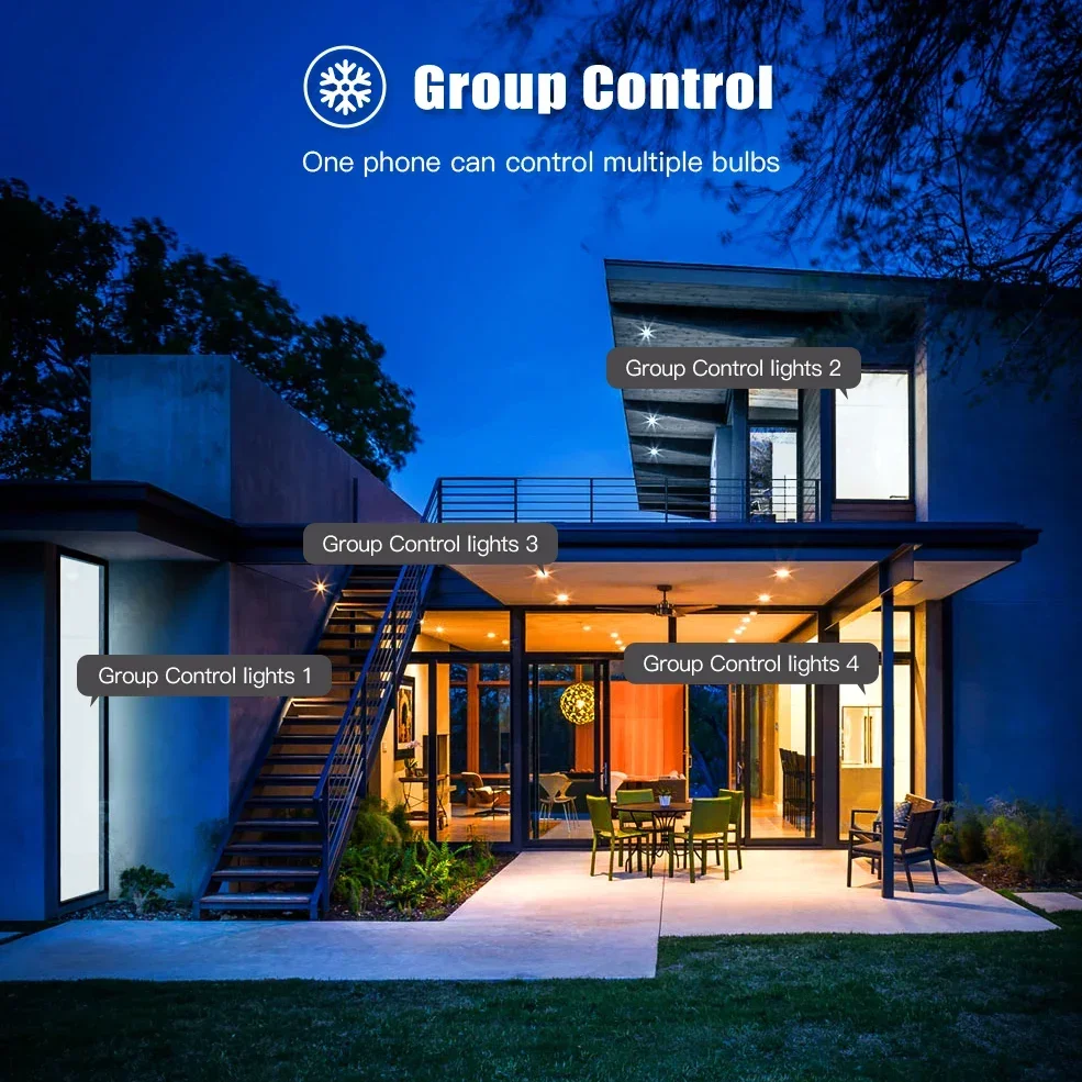 Lxin tuya AU plug Downlight WIFI, Smart LED Dimming Spots Light, 2700-6500k RGBCW Color Ceiling light, Voice Alexa Google Home view 6