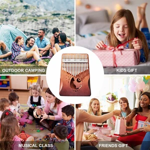 Kalimba Piano Jempol Profesional Veneer Kayu Solid 17/21 Tombol Keyboard Alat Musik Piano Jempol Kalimba Hadiah Natal 10 keyboard kayu penjualan terbaik - №