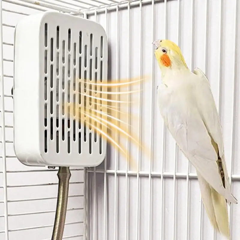 Bird Cage Heater Metal Chew-Proof Wire Bird Heater Lighting Bird Lamp Simulates Natural Environment for Parrots Small Birds