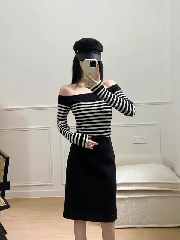 

Ретро-юбка А-силуэта с высокой талией, женская, с разрезом, шерстяная, весна-лето-осень, модная, для женщин