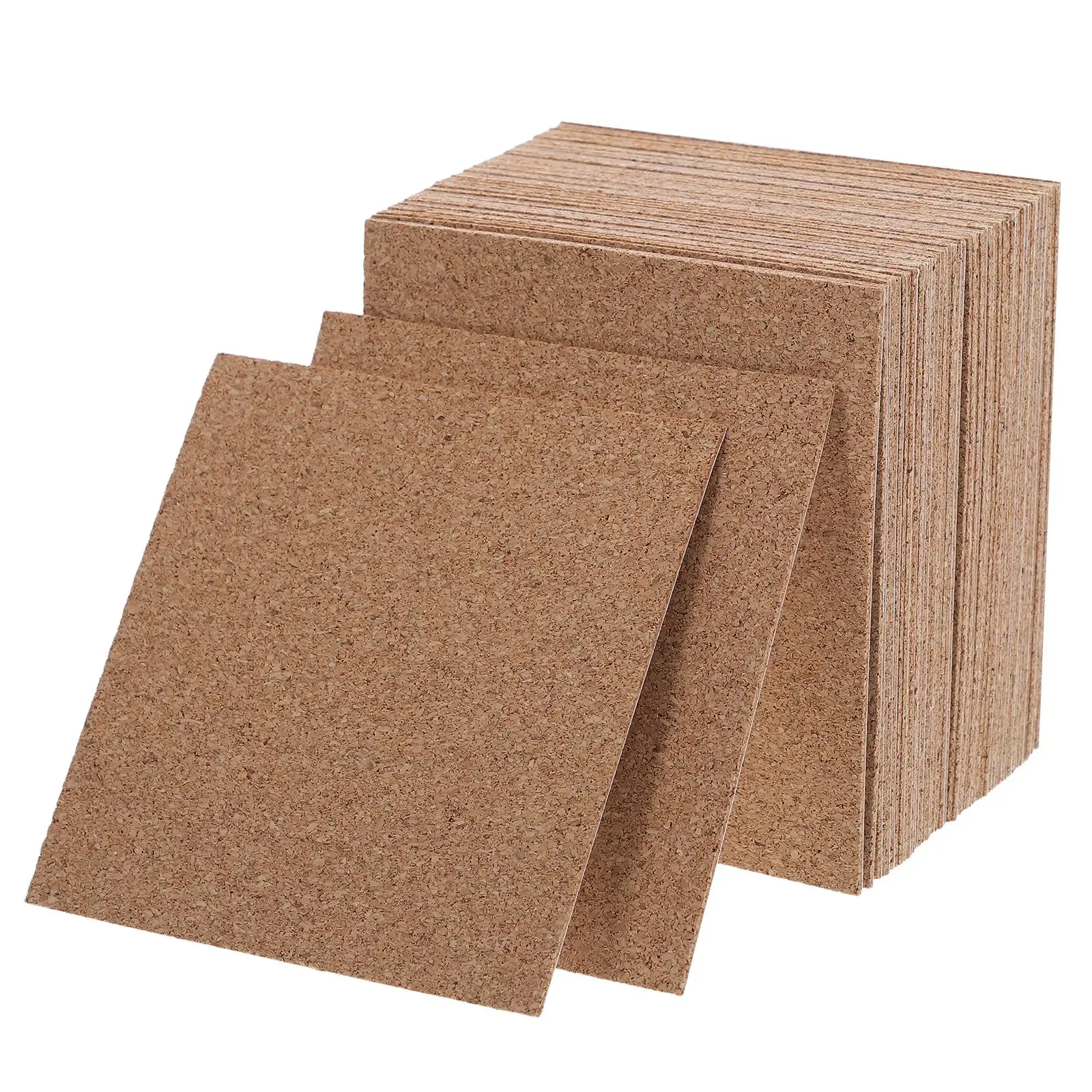 50pcs Self Sheets Round Coasters 10x01cm High Density Non-Slip Self-Adhesive Cork Coasters Soft Non Cork Rounds Slip DIY