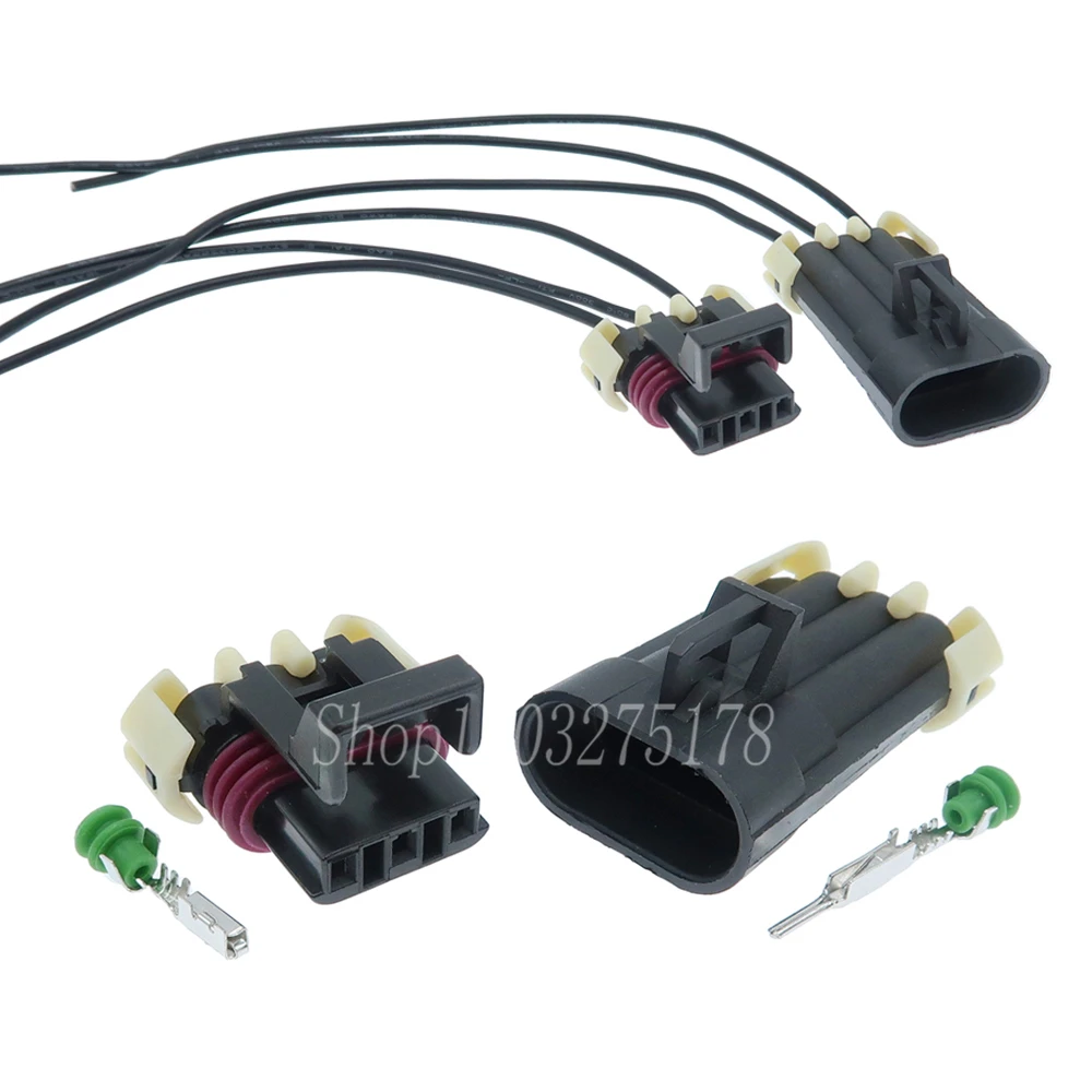 

1 Set 3 Pin 12110293 12129615 Car Temperature Sensor Wire Harness Connector Waterproof Socket for Excavator