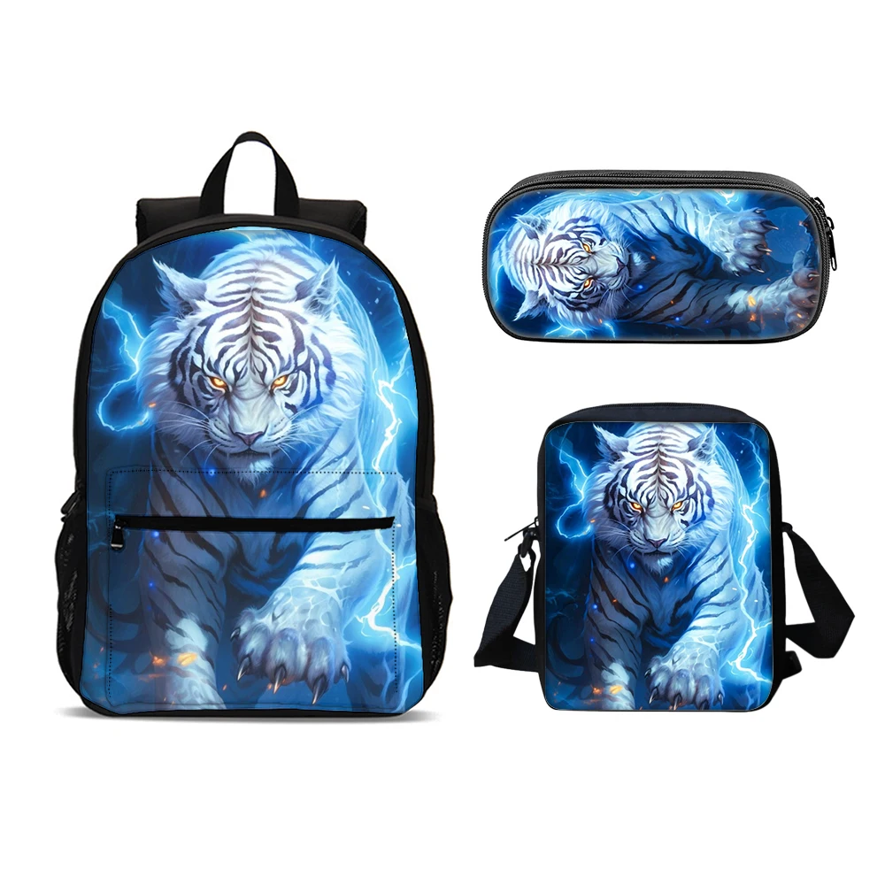 Anime Tiger Graphic Backpack Teenagers Boys Girls Toddler Animal Kid Schol Book Bags Men Women Mochila Bolsa
