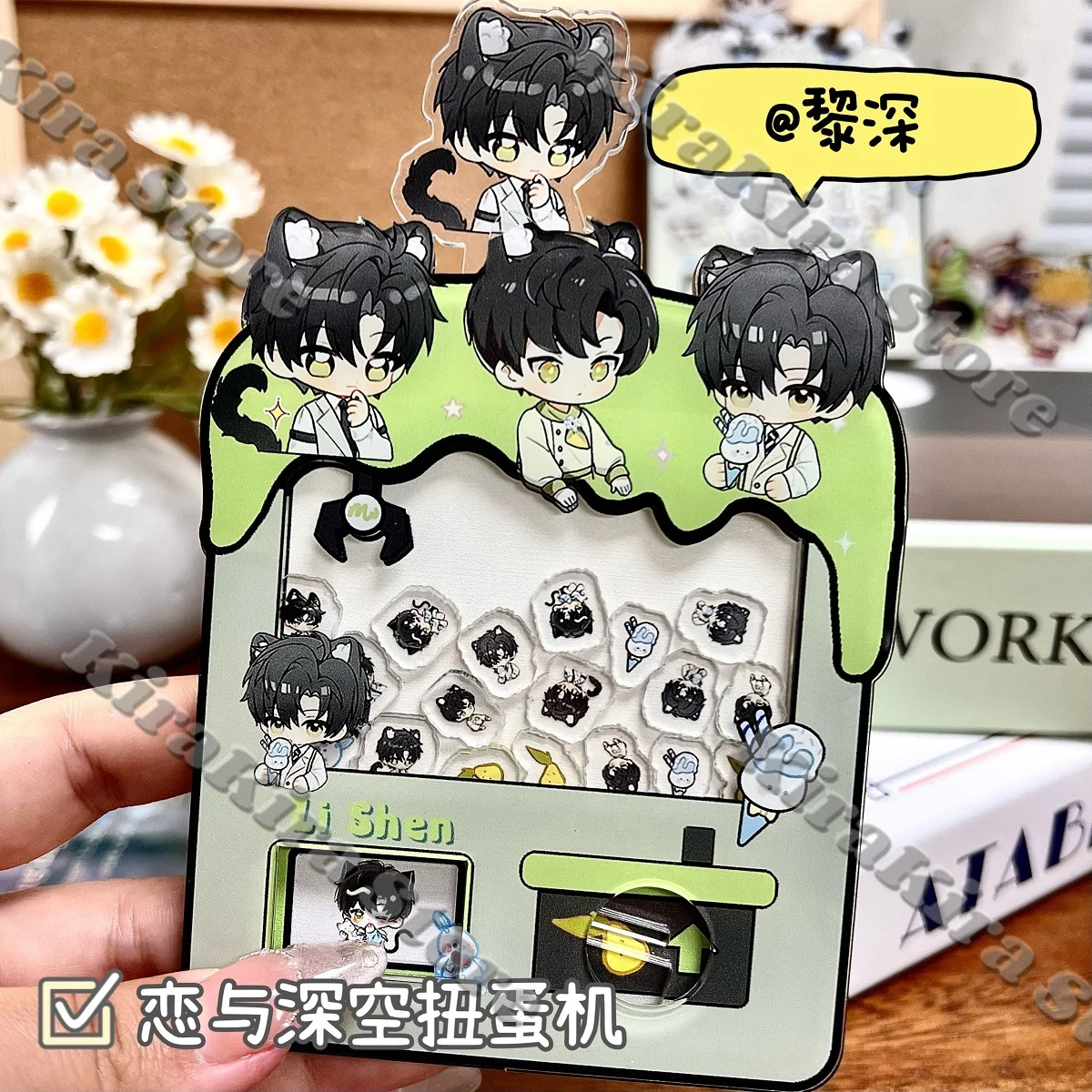 Love and Deepspace Xavier Sylus Caleb Acrylic Standing Plate Anime Q Version Keychain Cosplay Rafayel Zayne Present Keyring