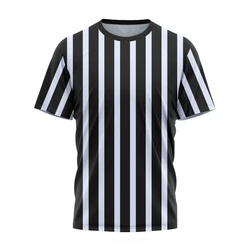 T-shirt d'arbitre de football personnalisé pour hommes, chemise professionnelle, maillot à col rond, haut de sport à manches courtes, 2 XL-6XL