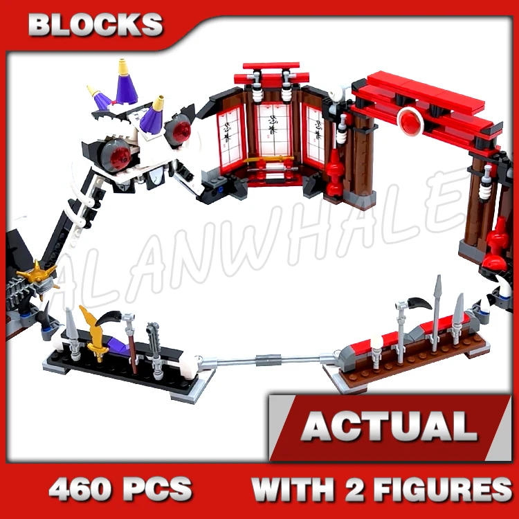 

460 шт. Боевая арена Shinobi Golden Spinner Bone Ball Shooters 9733 Строительные блоки, игрушки, совместимые с моделью