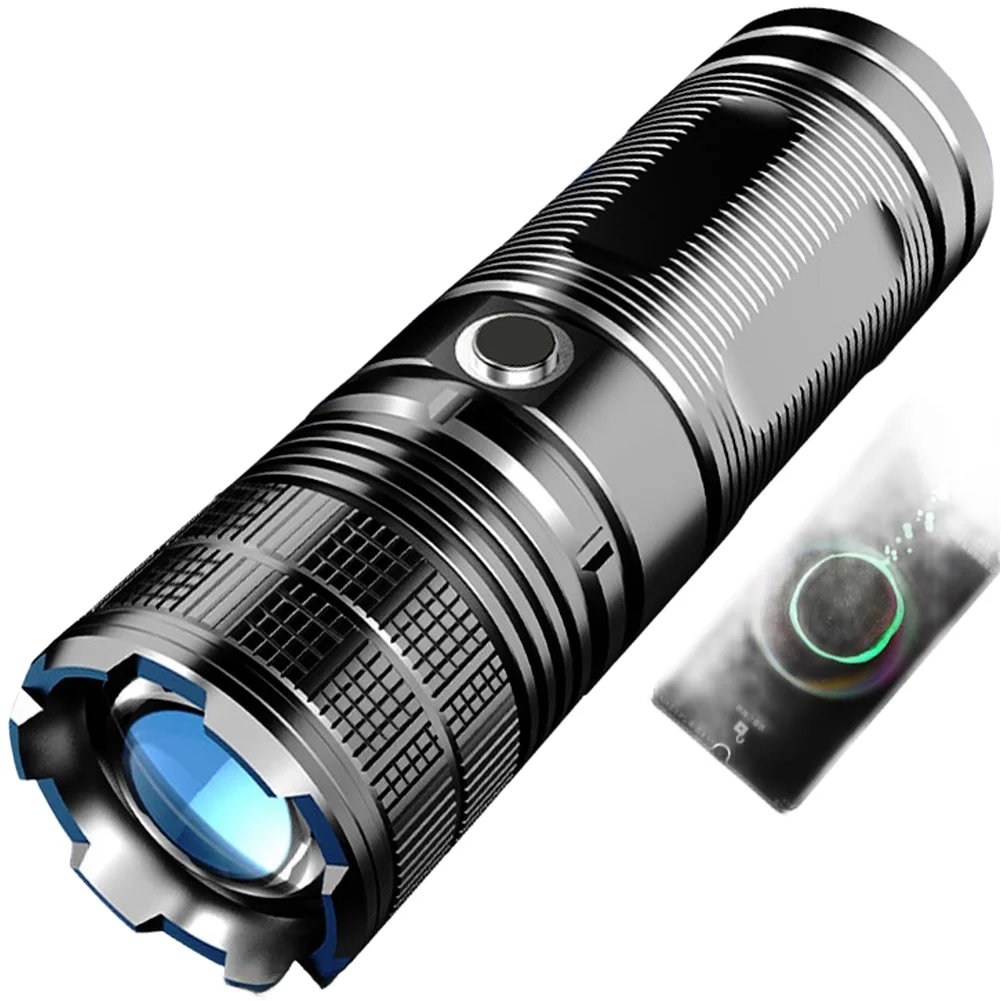 /P70 /LED /Flashlight 3000LM Zoomable White Light Type C Charging Power Display Aluminum Alloy For Camping Hiking Outdoor Lanter