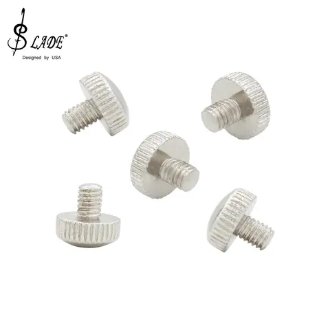 SLADE 5Pcs 트럼펫 당겨 링 나사 트럼펫 슬라이드 핑거 링 용 실버 나사 황동 악기 부품 및 액세서리