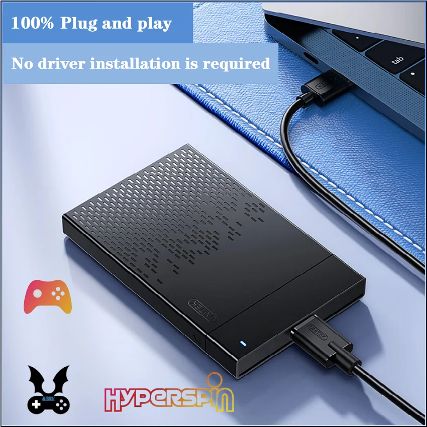 1TB Retro Gaming HDD 20000+ Retro Games RetroBat Playnite & Hyperspin Frontends Plug & Play External Game Drive Great Gift view 3
