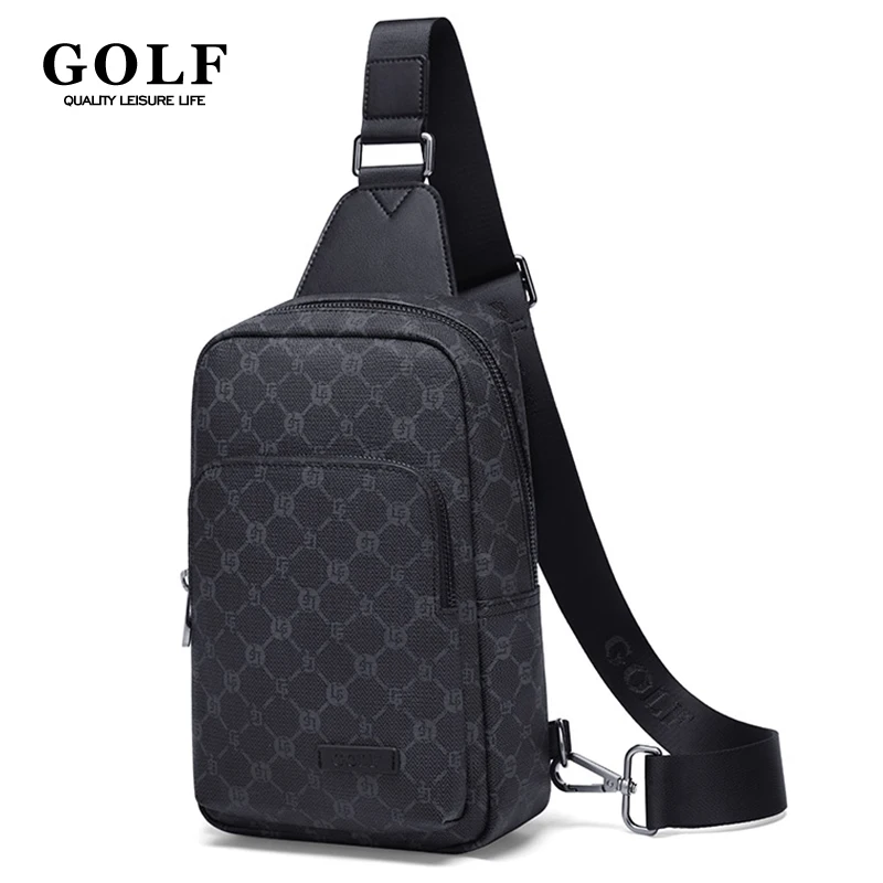 GOLF Men Chest Bags Luxury Designer Leather Vintage Shoulder Bag Man Waterproof Business Style Cross Bag Anti Theft Lightweight