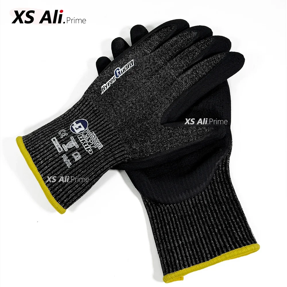 Cut Resistant Work Gloves Level 5 Protection Anti-Slip Textured Grip for Metal Machining Glass Handling Abrasion Scratch Proof