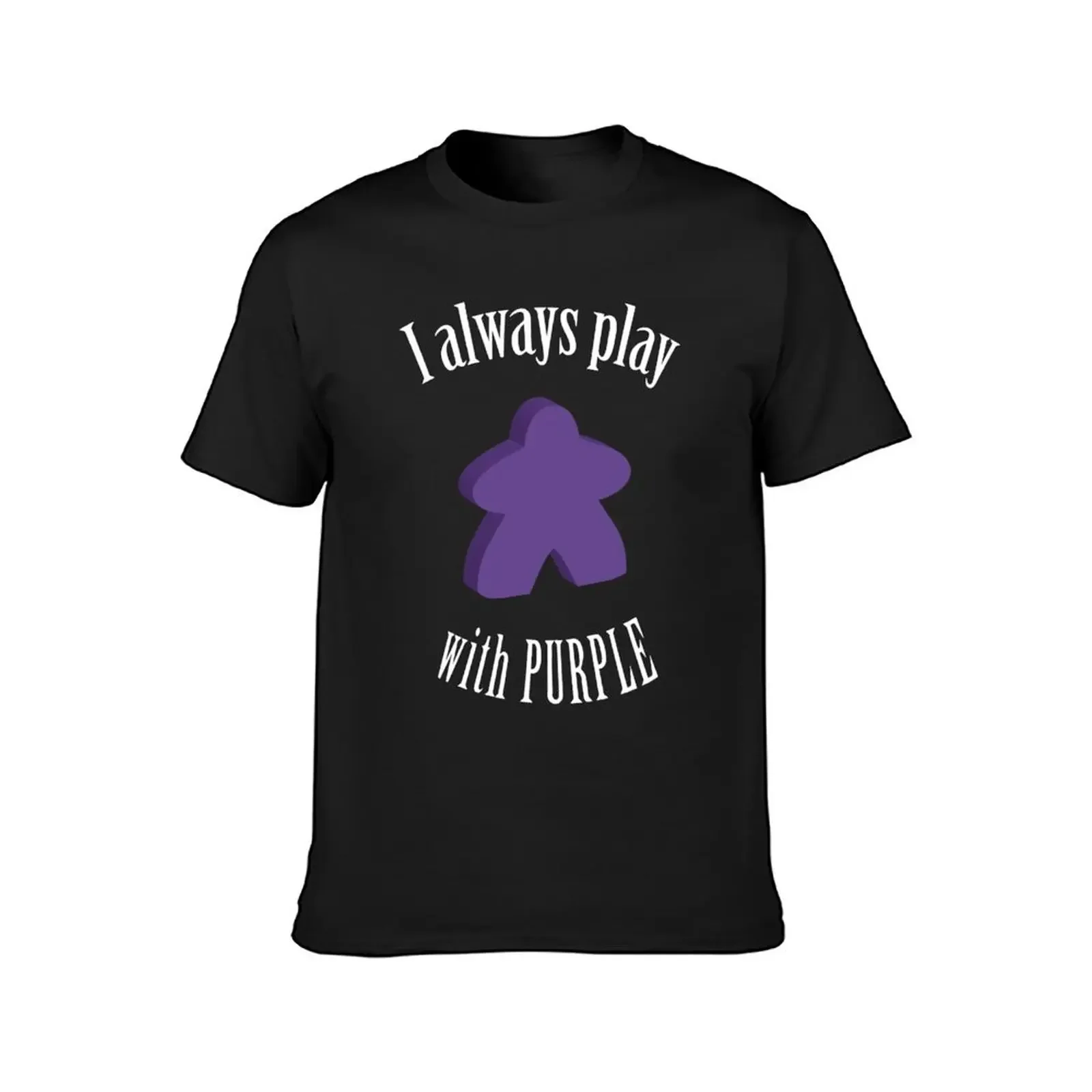 I Always Play with Purple Meeple Board Game Design T-Shirt shirts graphic tees essential t shirt sweat men t shirt