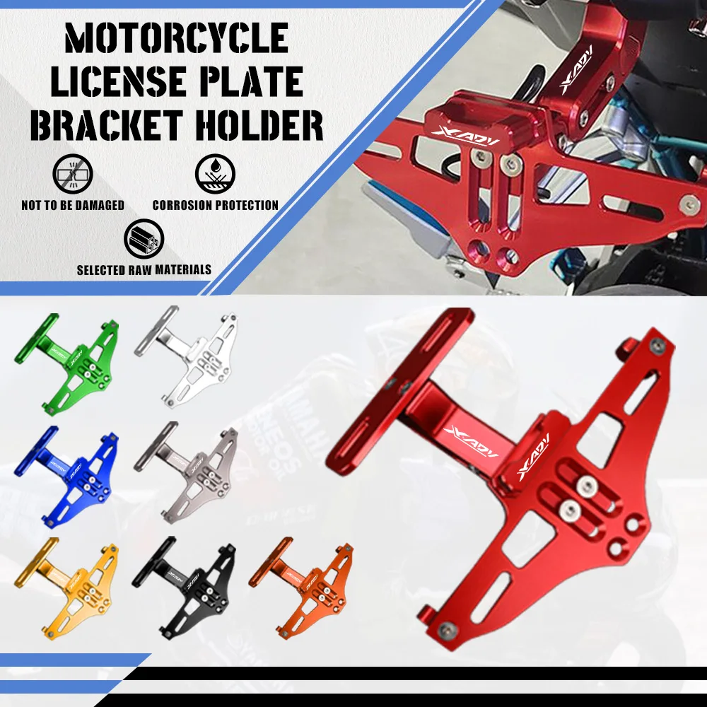 

24 For Honda X-ADV XADV750 2018 2019 2020 2021 2022 2023 License Plate Holder Bracket Rear Tail Tidy Fender Eliminator Plate kit