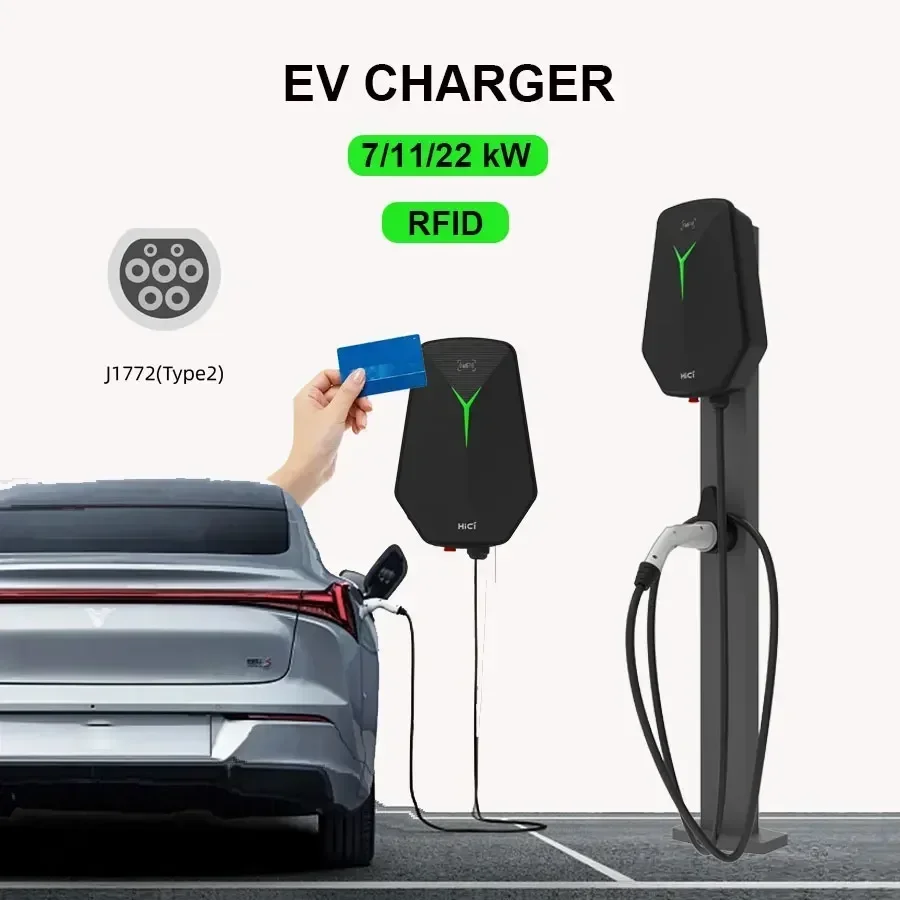 AC  EV Charger 7/11/22KW 1/3 Phase Level2 16A 32A OCPP APP 4G Type1/2 Wallbox AC Electric Car Charger EV Charging Station