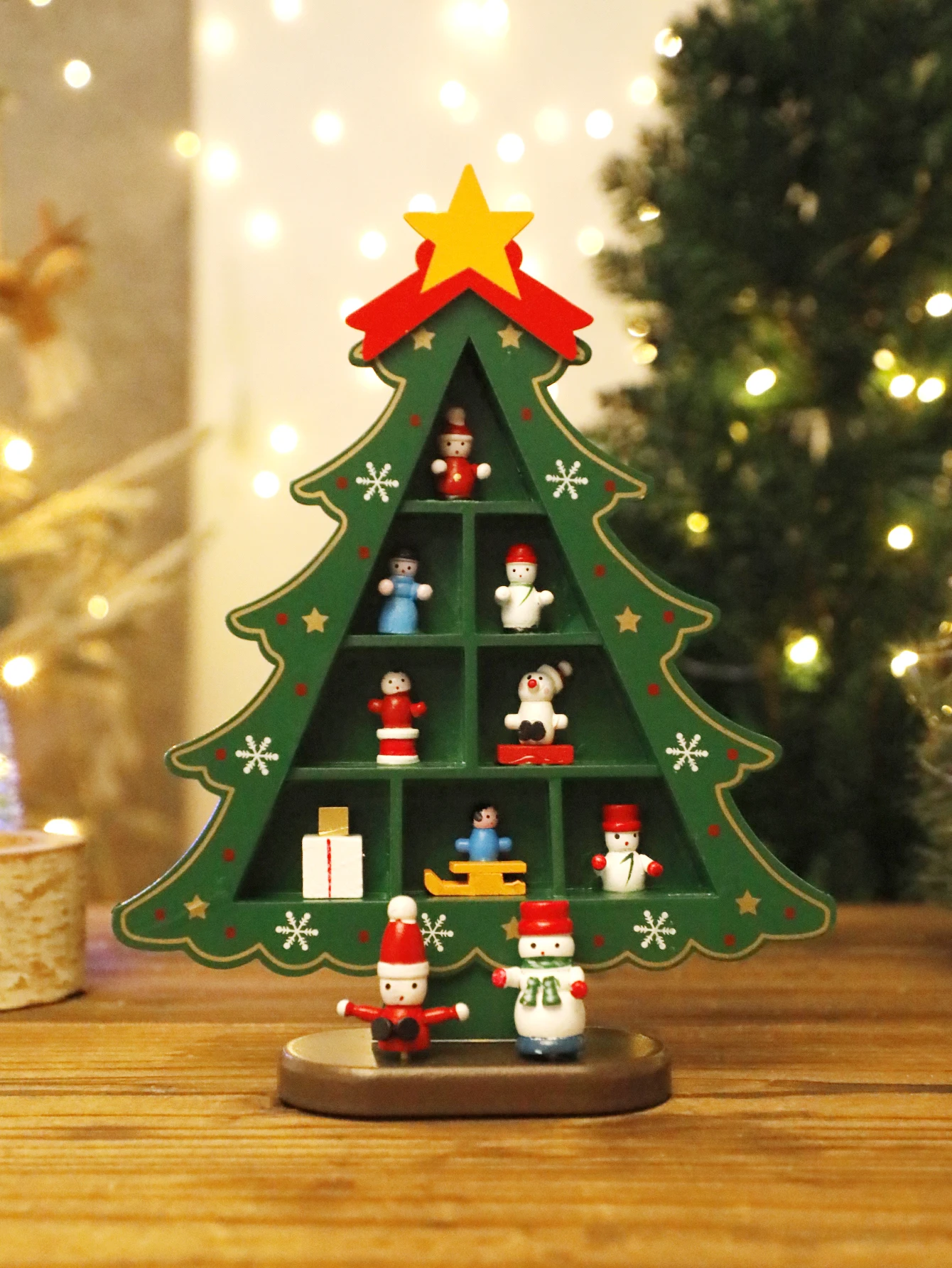 

Hand Christmas Tree Ornament Mini Decorations Festive Tabletop Holiday Decor Table Centerpiece Christmas Supplies for Room Gift