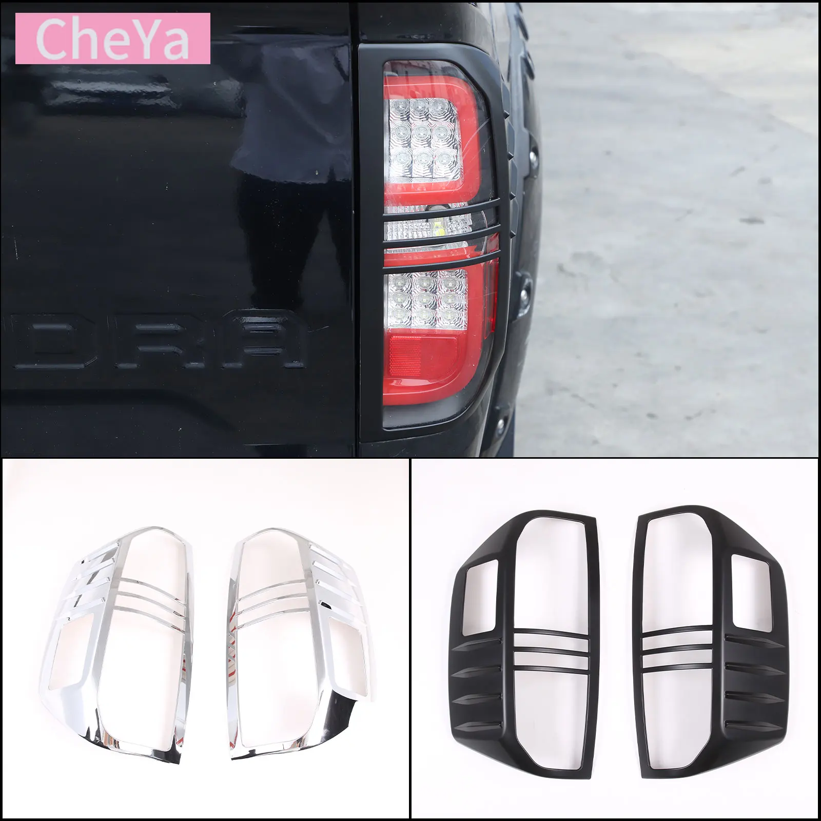 

cheya ABS Car Taillight Decoration Frame Cover Tail Light Lamp Trim for Toyota Tundra 2014-2021 Exterior Modification Accessory