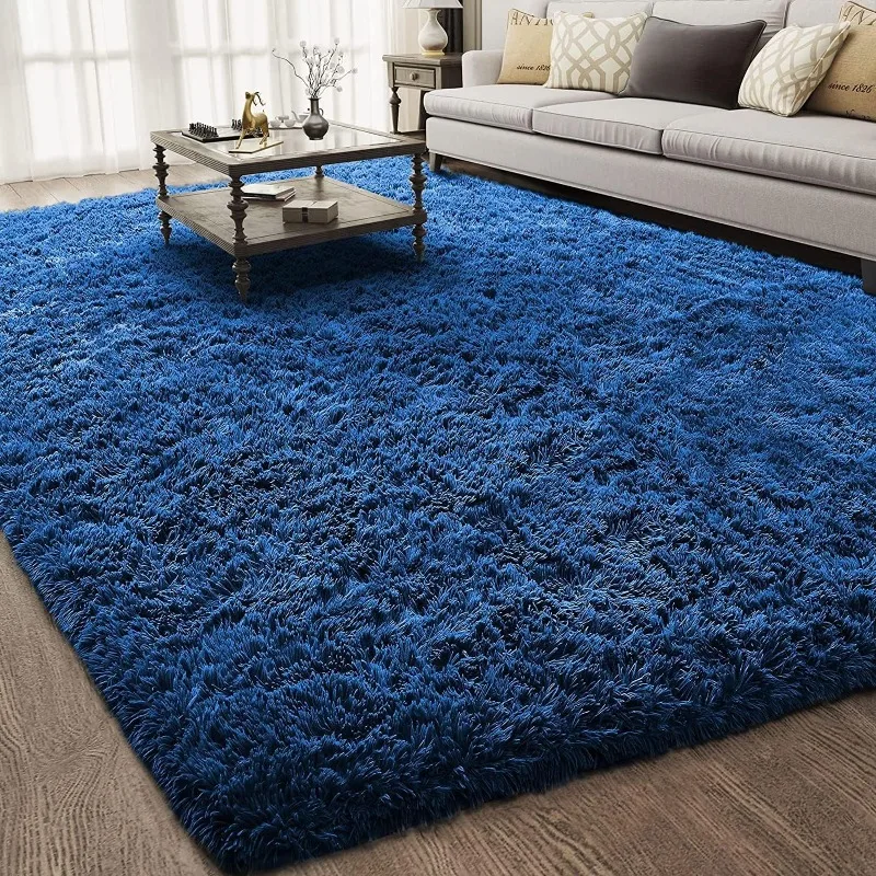 Machine Washable 5x8 Rugs for Living Room,Grey Fluffy Carpet Large Fuzzy Plush Shag Comfy Soft, Non-Slip Indoor Floor