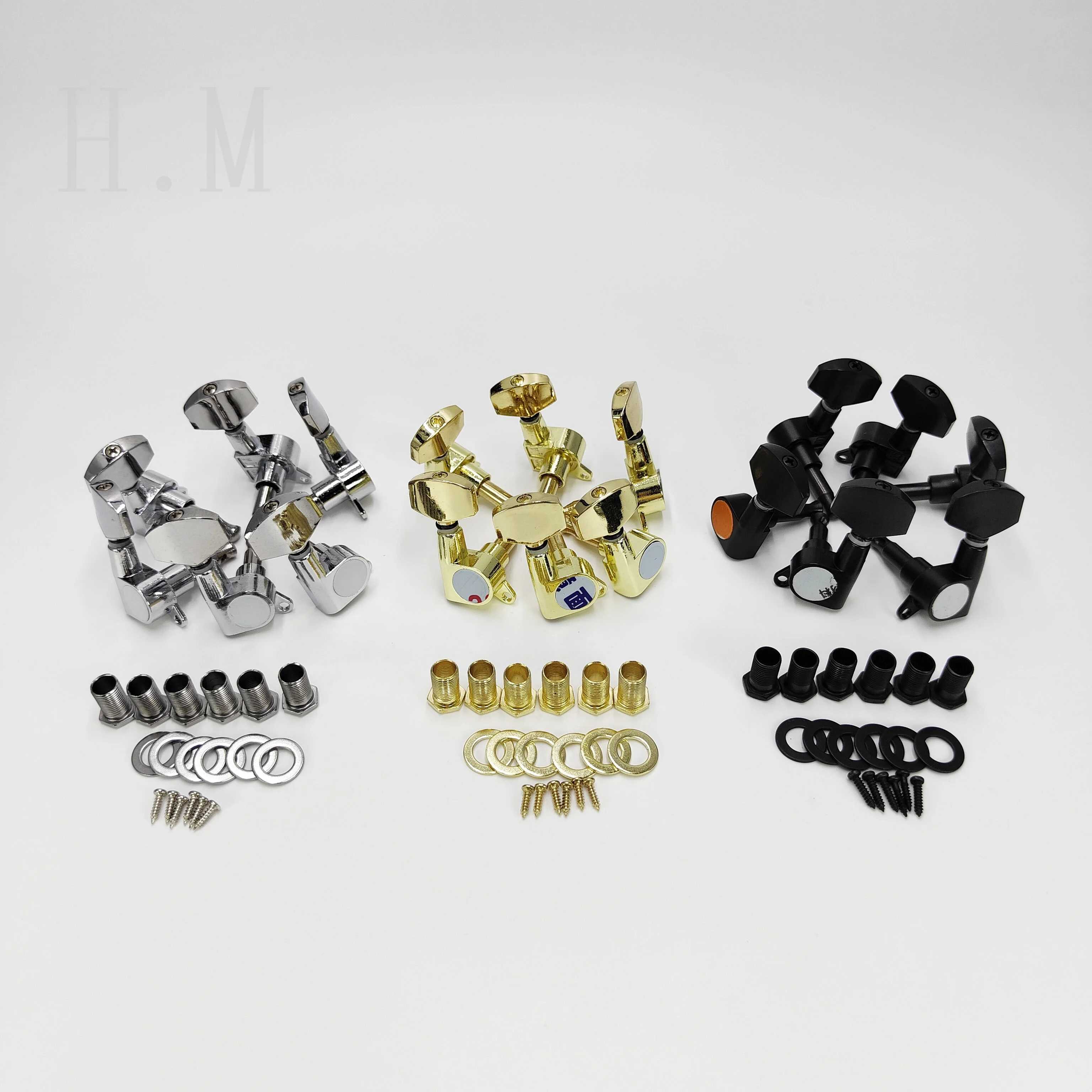 

6pcs Sealed Guitr Tuning Pegs Locking Tuners 3L3R 41 Folk Guitar Large square head fully closed Guitr Tuning Pegs