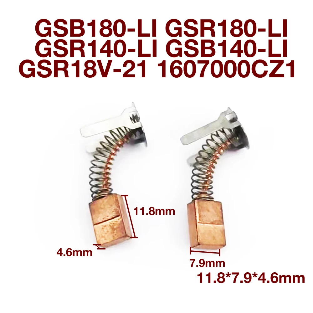 Escovas de Carbono Peças para Bosch Furadeira de Impacto Substituição de Ferramentas Elétricas Gsb180-li Gsr180-li Gsr140-li Gsb140-li Gsr18v21 1607000cz1