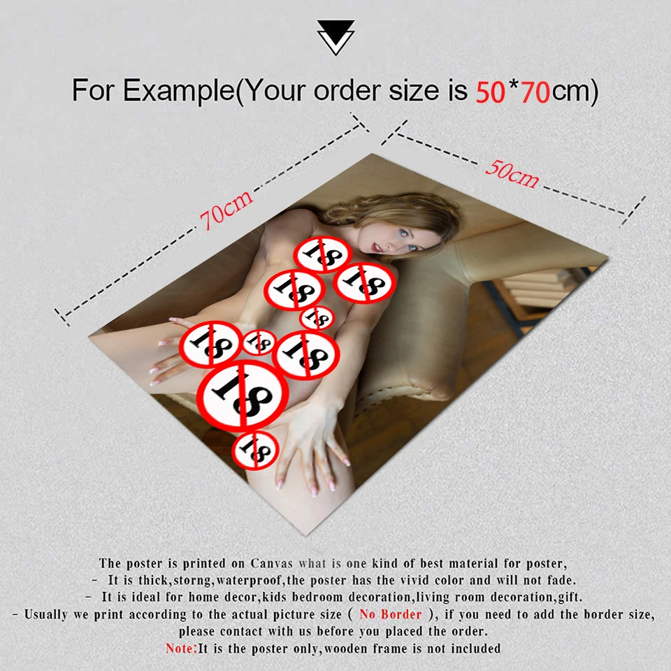 ملصق نسائي استفزازي لوحة جسمية مغرية - ديكور غرفة مطبوع على الحائط فني ومثير