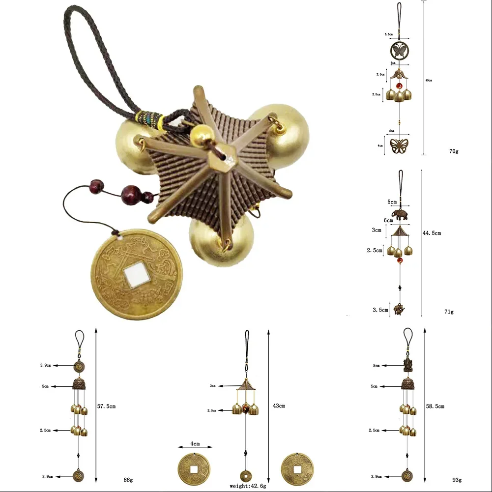 

Большие подвесные колокольчики, медные трубки, колокольчики, дверные подвесные украшения, домашний уличный домик, садовый домашний декор