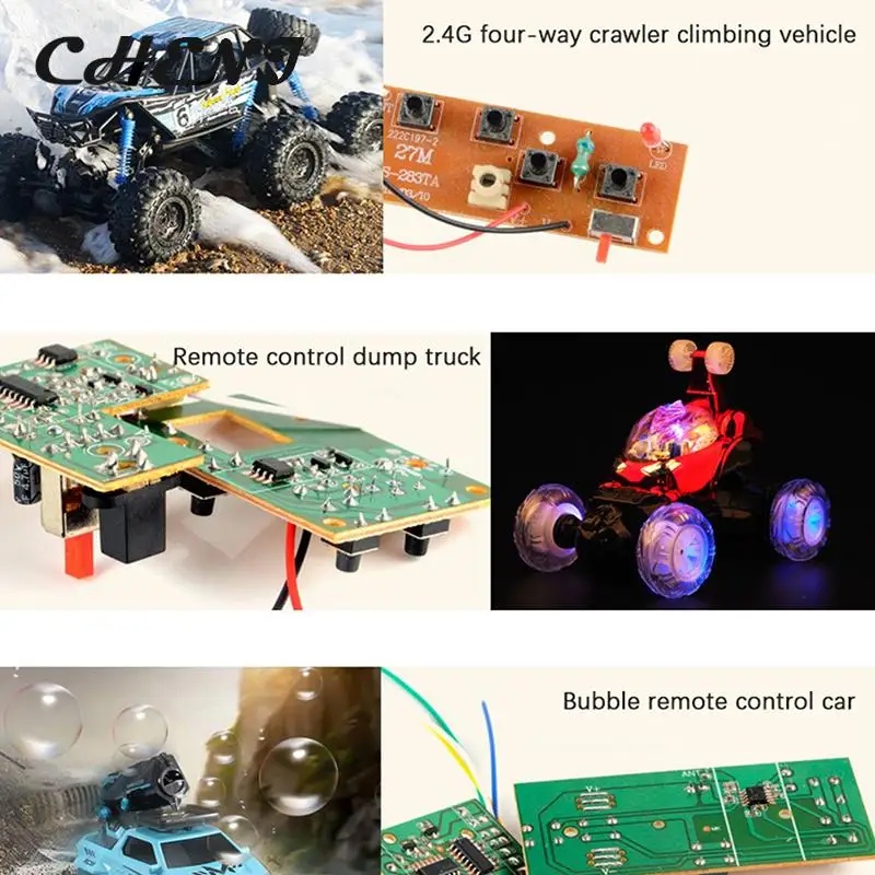 Papan sirkuit tujuh saluran 2.4G, modul mobil Remote Control geser dan berputar