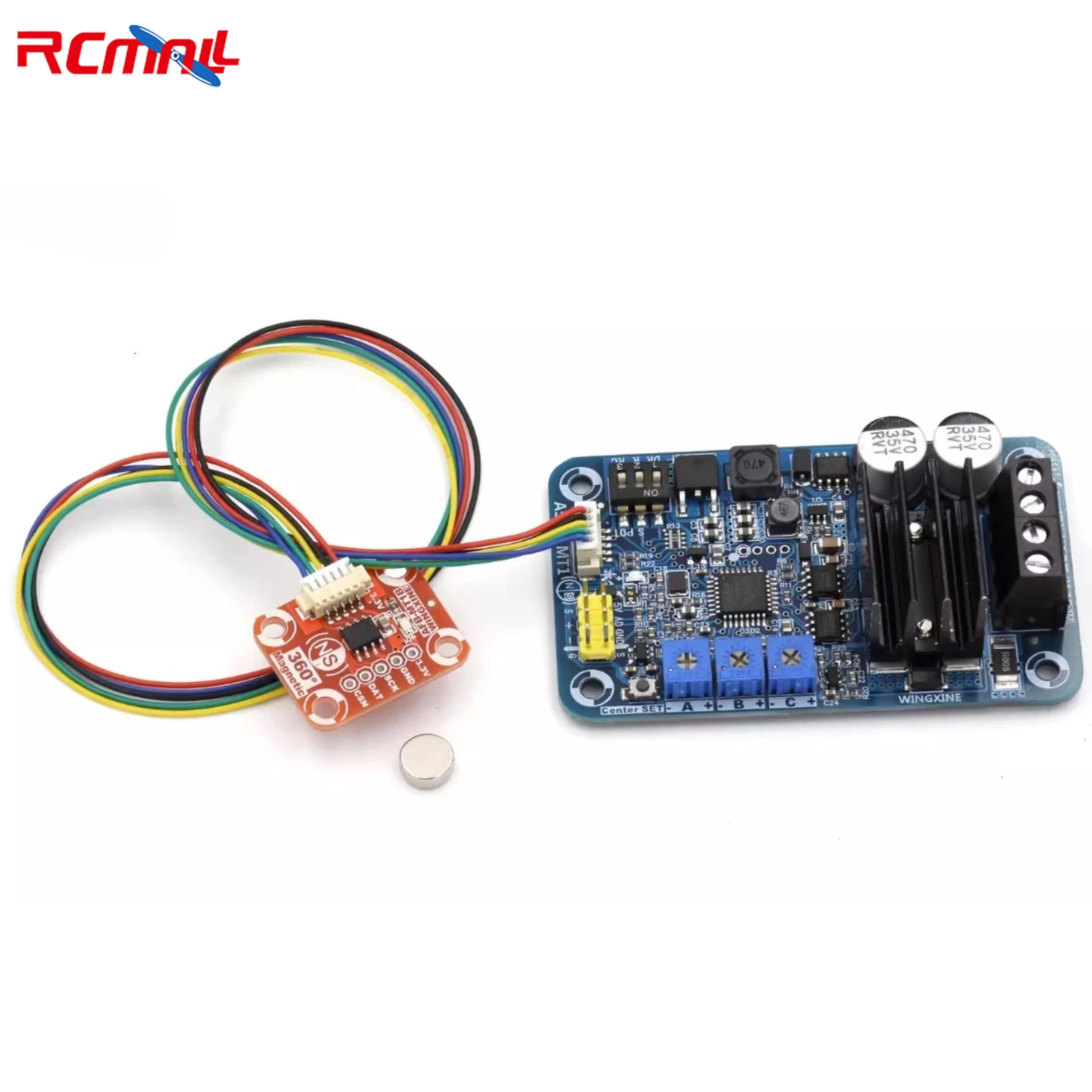 ASMF-MT1 Magnetic Coding 1 Channel High-torque 500Nm Servo Controller + AFB-MT1B-15Bit-32768-bit Encoder Angle Feedback Sensor