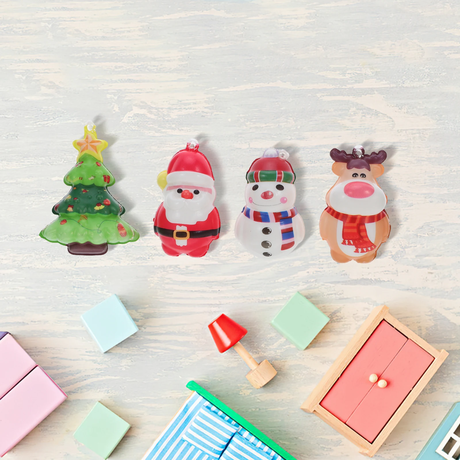 12 قطعة شجرة عيد الميلاد الإجهاد الإغاثة اللعب عطلة تململ هالوين لطيف ضغط Pu