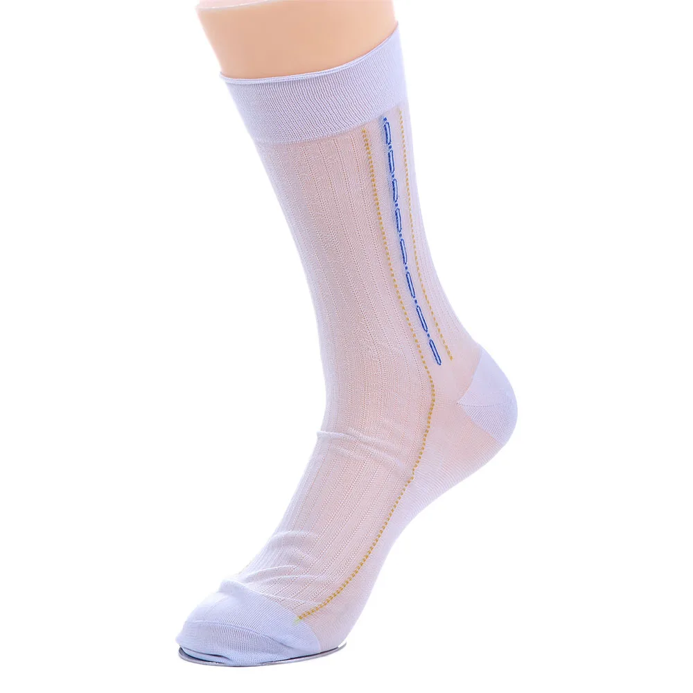 

Casual Simple For Fathers For Men Home Solid Color Comfortable For Husbands Male Hosiery Middle Tube Socks Men Socks Silk Socks