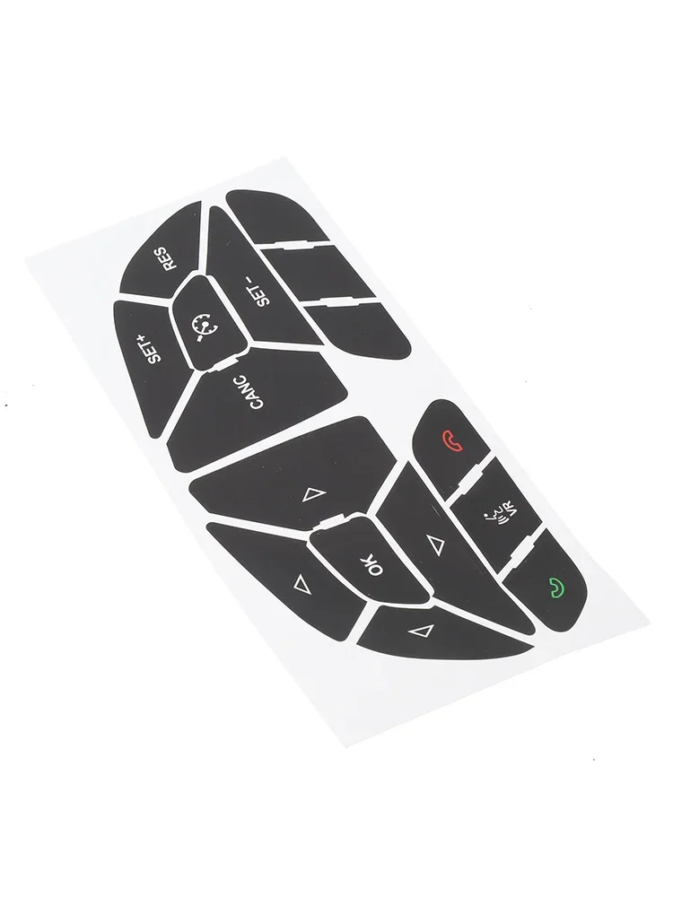 Interior Car Upgrade Button Repair Decals Car Button Stickers Black Overlay Firm Adhesion Light Penetration Reduction