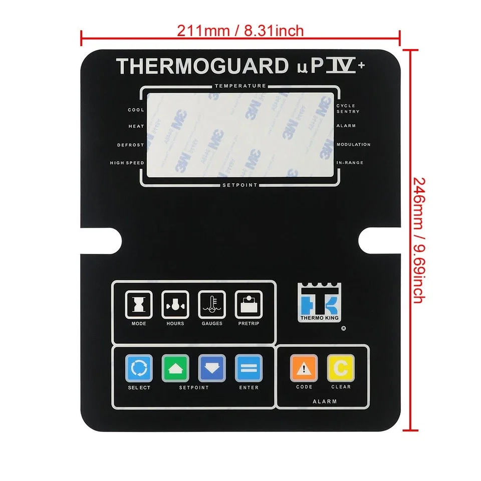 

Наклейка на клавиатуру для панели управления Thermo King Thermoguard uP-IV+