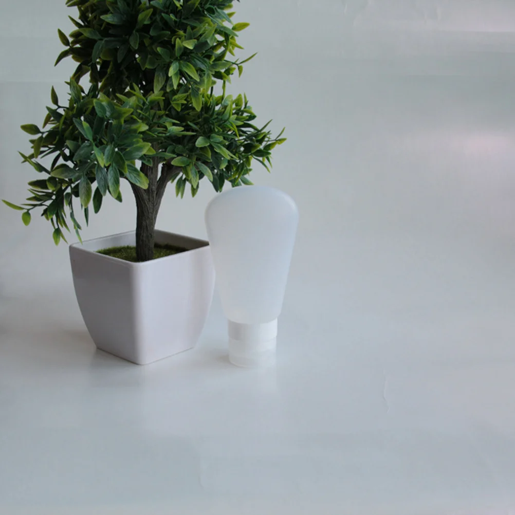 37ml 실리콘 여행용 병 세트 누출 방지 리필 가능 용기 쉽게 짜서 사용 가능 샴푸 및 세면도구용 휴대용 화이트