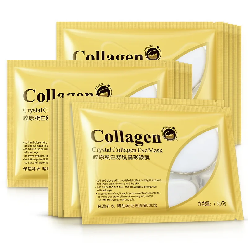 

100pcs=50pairs BIOAQUA Crystal Collagen Eye Mask Anti Dark Circles Eye Bags Firming Moisturizing Eye Patches Skin Care for Eyes