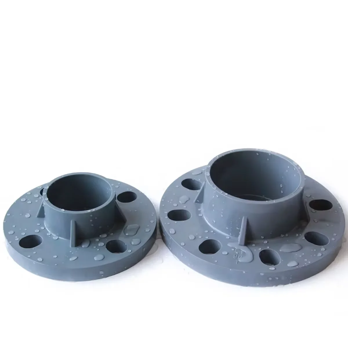 Grey PVC Flange Pipe Connector 20-200mm Slip Socket Adapter Hardware Fittings Tube Parts
