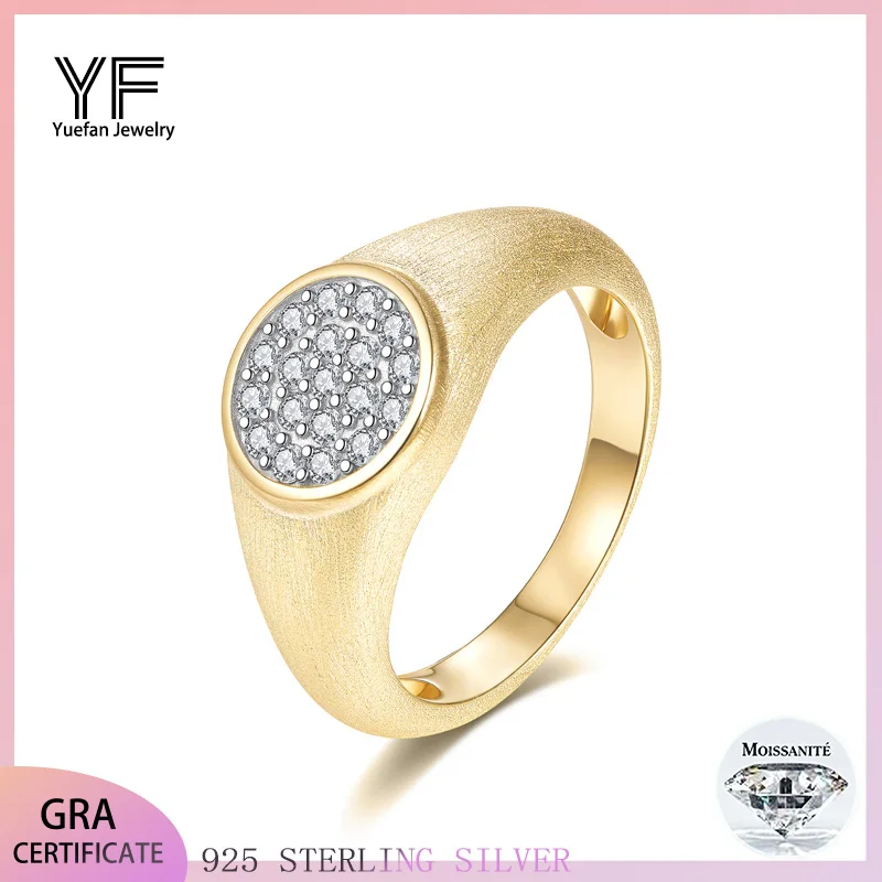 

Круглое женское кольцо из серебра 925 пробы с муассанитом и сертификатом GRA, ювелирный аксессуар, рождественский подарок, банкет, помолвка, свадьба и