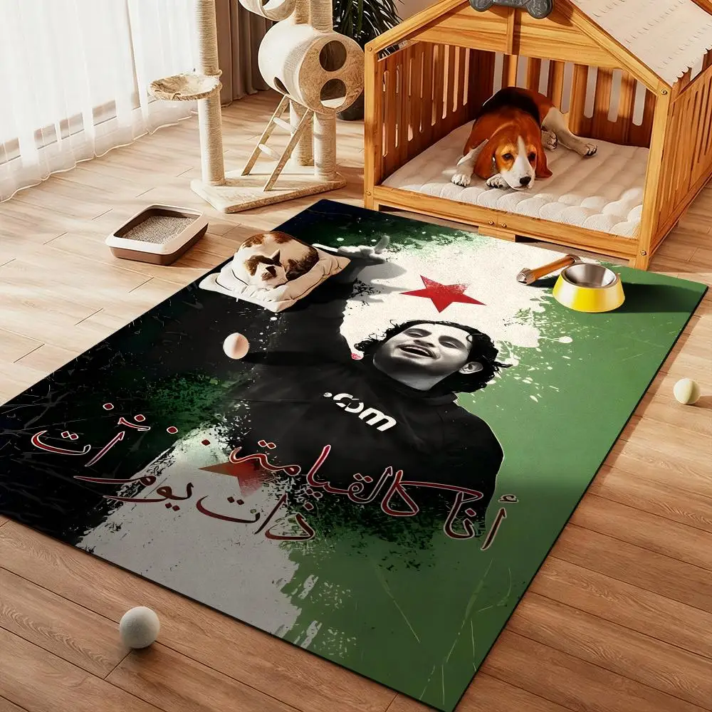 

Flag Syria new map fashion Floor Mat Diatom Bath Mat Absorbent Quick Dry Non-Slip TPR Backing Soft Plush Draining Rugs