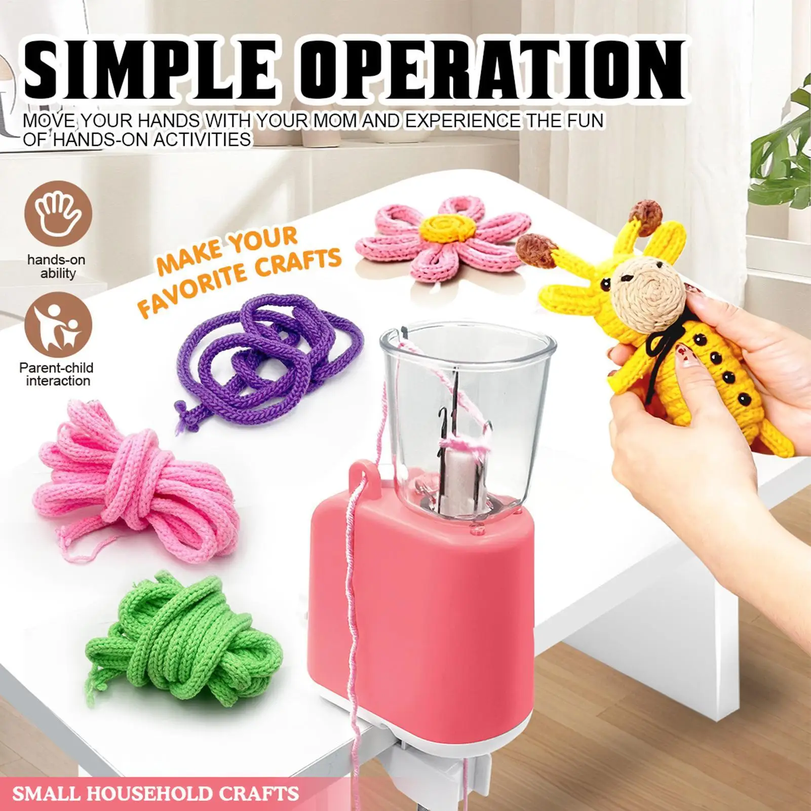 

Electric Braiding Machine Thread Winder Cord Knitter DIY Weaving Tool For Bracelet Necklace Jewelry Making Craft Projects