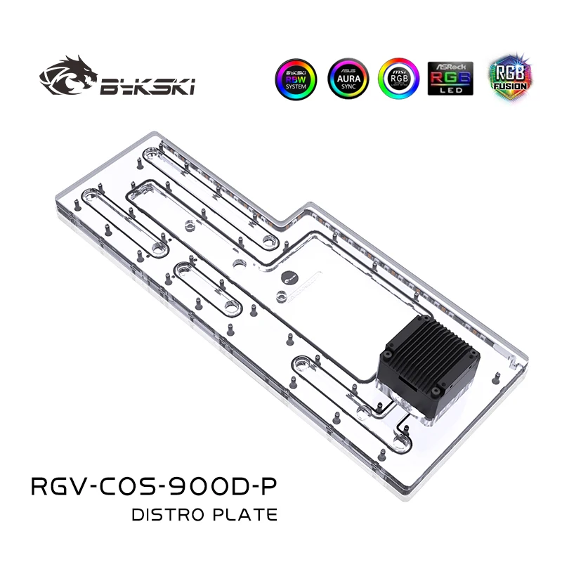 Imagem -02 - Bykski Distro Placa Canal para Corsair 900d Computador Case Substituir Reservatório de Dissipação de Calor Rgv-cos-900d-p