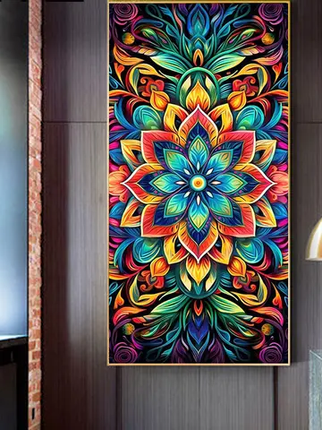 Mandala Art Fairy Dust Drill Diamond Painting Cross Stitch Kits DIY Full Crystal Mosaic Embroidery Flower Abstract Home Decor