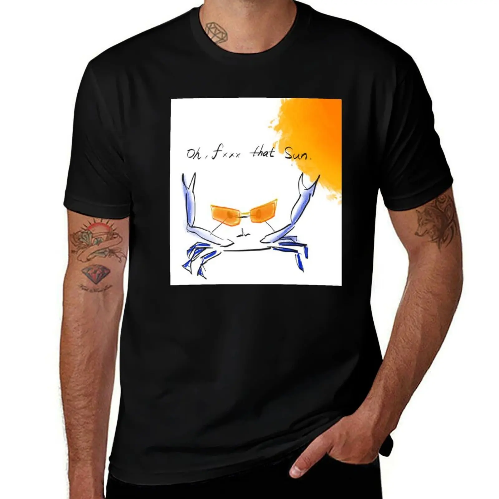 

“Oh, f*** that Sun” – Moody Crab T-Shirt oversize t-shirts man blacks anime clothes mens t shirts casual stylish