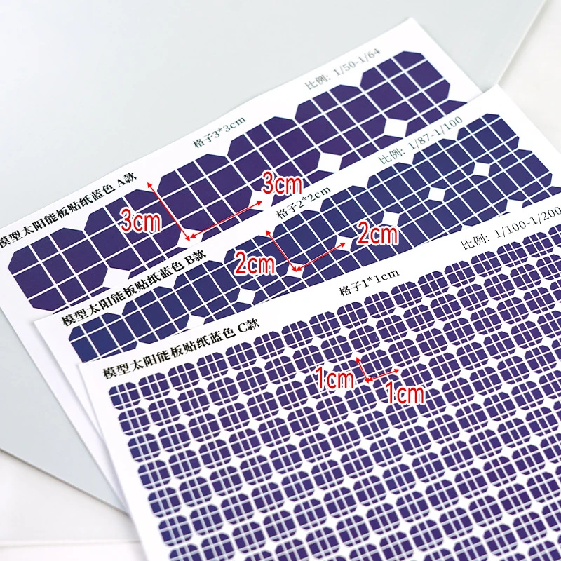 

Model Scene Materials Scale 1:64 1:87 1:100 Simulation Solar Photovoltaic Stickers DIY Handmade Kits Diorama Accessory 3Pcs/Lot