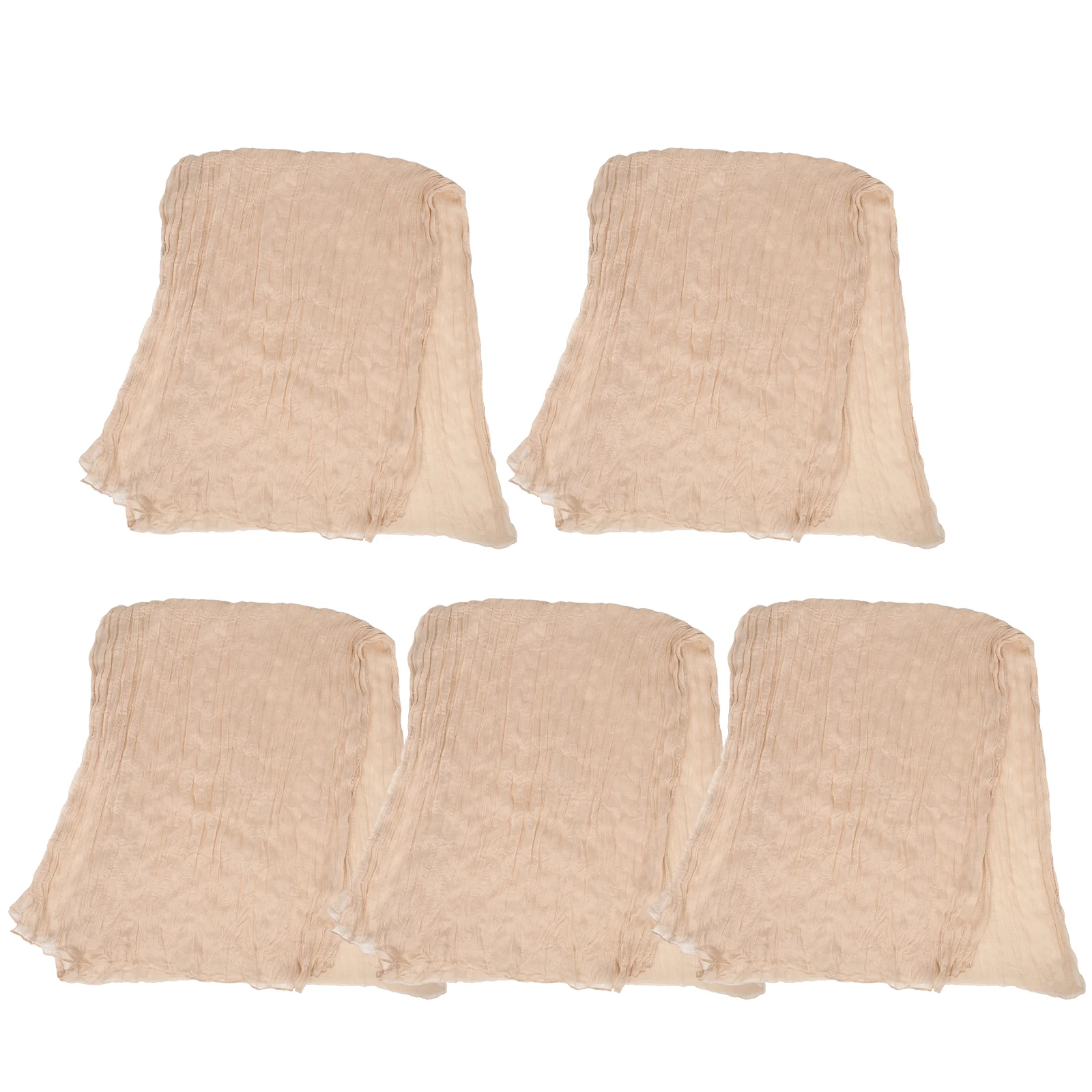 

5pcs Runner Beige Pleated Cloth Boho Wedding Fiesta Party Decorations Shower Fall Mexican Christmas Fiesta Decor