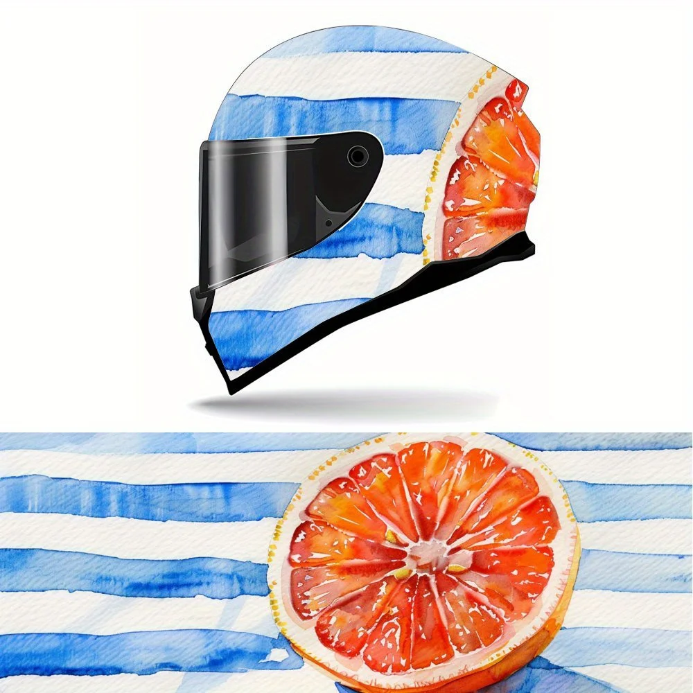 

Full Face Helmet Decals with Grapefruit pattern - Durable and Waterproof PVC, self-adhesive Motorcycle Racing Helmet Aesthetic S