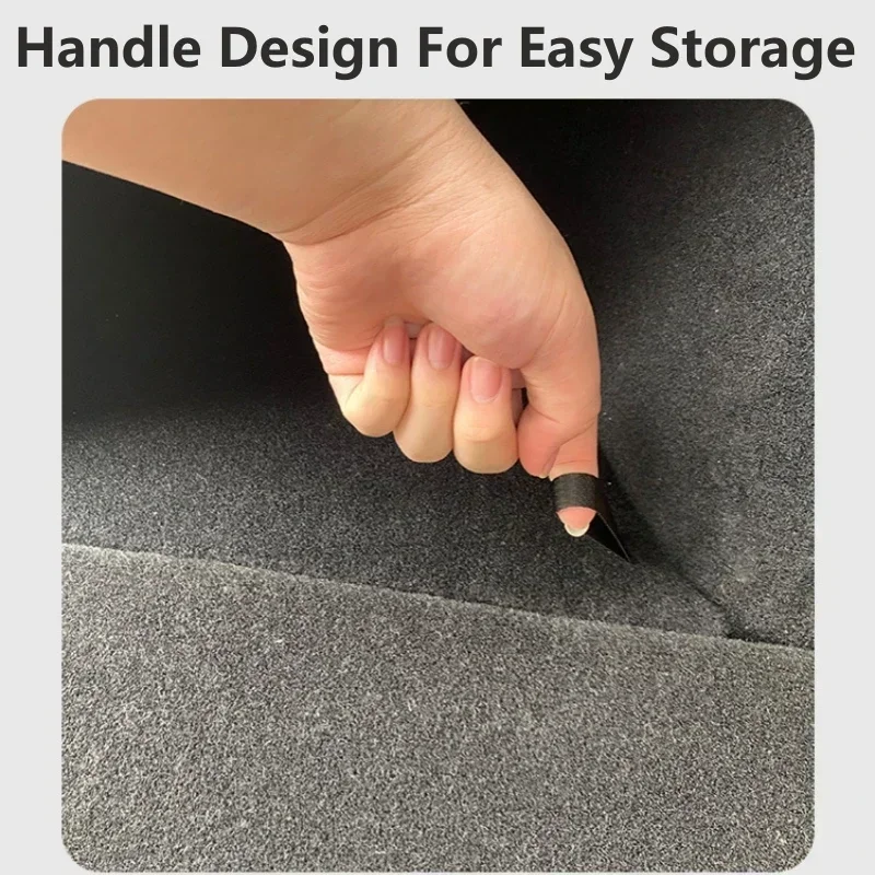 Car Trunk Side Storage Box For Tesla Model Y 2018-23 Hollow Cover Organizer Flocking Mat Partition Board Stowing Tidying