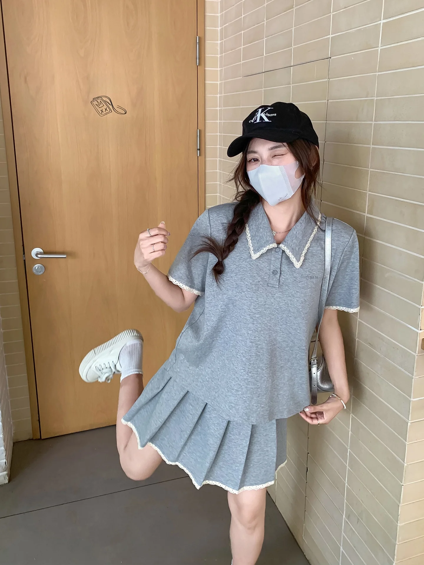 

Комплект Massexi: женский костюм-двойка большого размера с кружевной отделкой, повседневный, с завышенной талией, из смесового хлопка, удобный крой, летняя мода